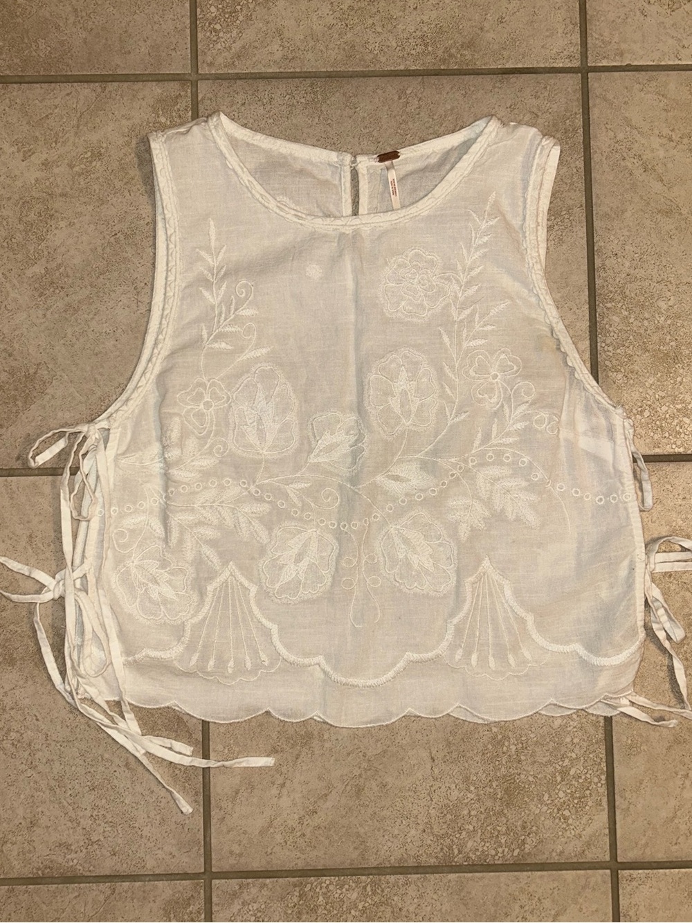 Free People Faded Gardens Tank in white - Picture 8 of 10